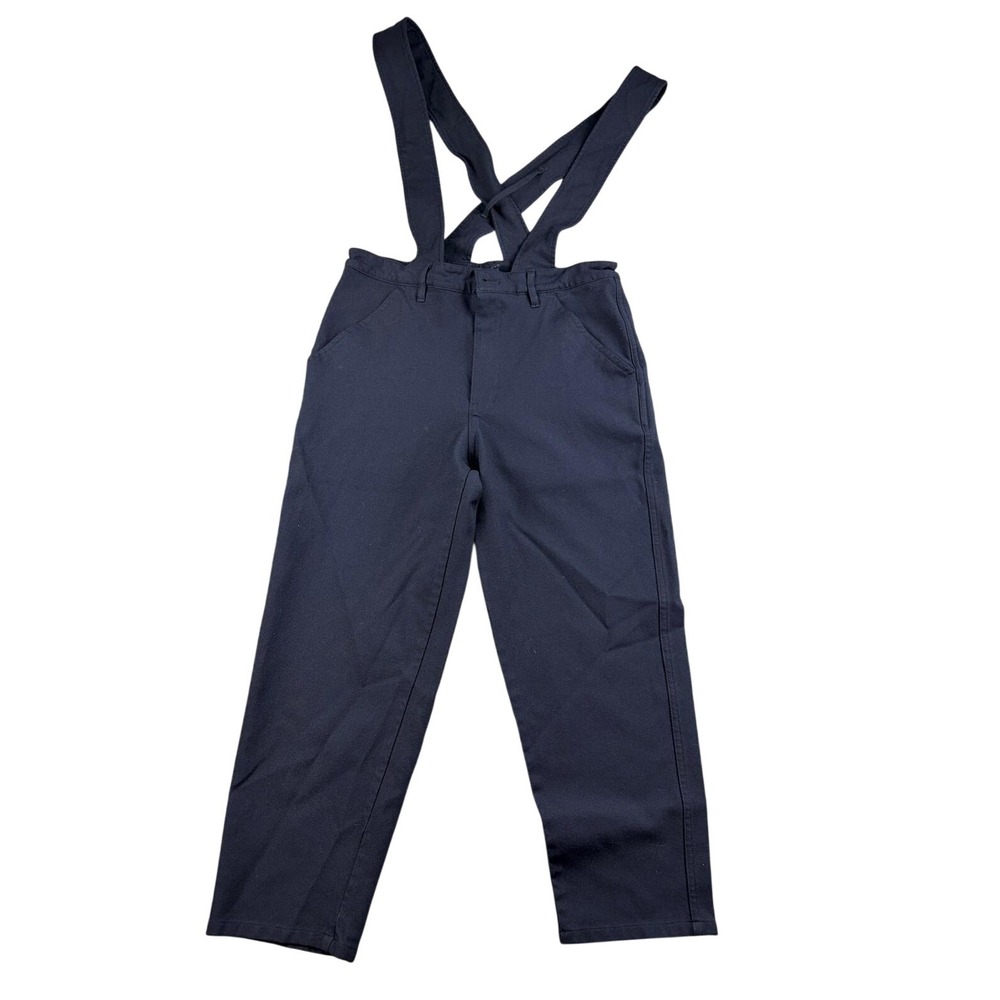 COMME des GARÇONS GIRL Suspender Pants Women M Navy Relaxed Japan Made CDG Rare‎ - Picture 2 of 12